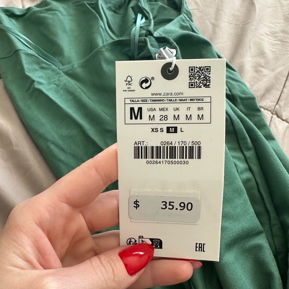 Zara Teal Halter Dress - Picture 2 of 6